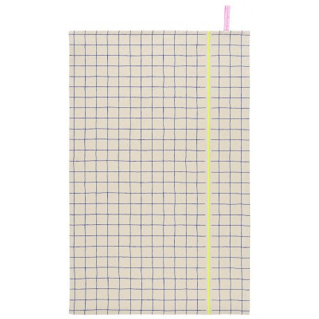 Tea Towel: Gaston Yellow Grid - La Cerise Sur Le Gateau